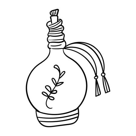 Old Magic Potion Isolated Vector Element, Elixir in a Bottleのイラスト素材