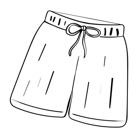 Pajama Pants for coloring. clothes vector doodle illustrationのイラスト素材