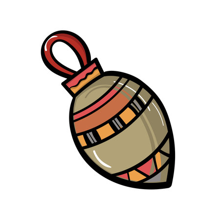 Christmas Ball Holiday Vector Doodle Illustrationのイラスト素材