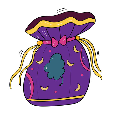 Purple bag isolated illustrationのイラスト素材