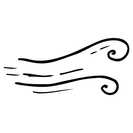 Wave Primitive Drawing Vector Illustrationのイラスト素材