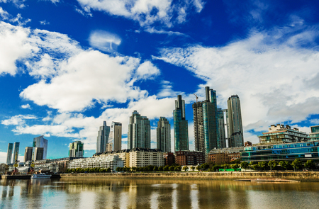 Photo of skyscrapers in Puerto Madero district in Buenos Airesの写真素材