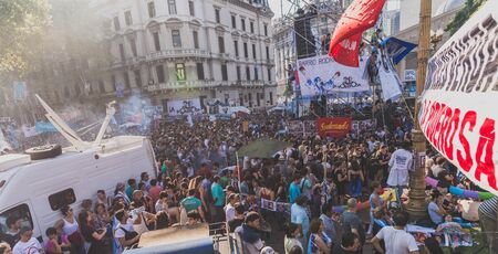 Buenos Aires, Argentina - March 24, 2017: People at Memory day for dictatorshipのeditorial素材