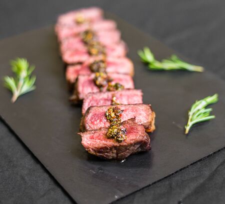 New york strip porterhouse steak beef meatの写真素材