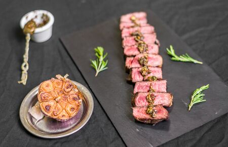 New york strip porterhouse steak beef meatの写真素材
