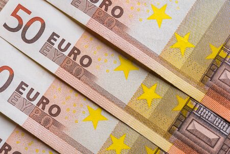 Euro currency of 50 euros. Concept of finance, business, European Union.