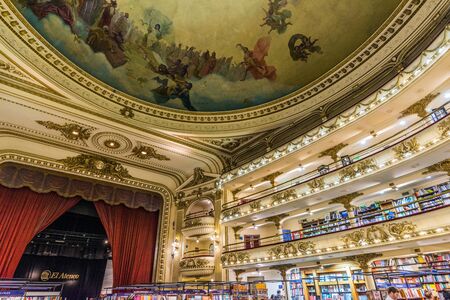 Buenos Aires, Argentina - December 23, 2017: Interior of Ateneo bookshopのeditorial素材