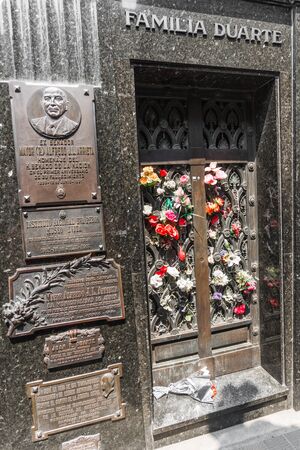 Buenos Aires, Argentina - February 2, 2018: Grave of Eva Peron in Recoletaのeditorial素材