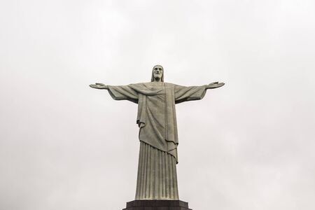 Rio de Janeiro, Brazil - February 25, 2018: Christ the Redeemer monument statueのeditorial素材