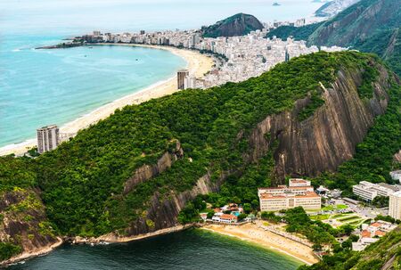 Panoramic view of the beach area Rio de Janeiro in summerの写真素材