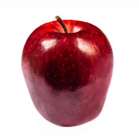 A red apple isolated on white background.の写真素材