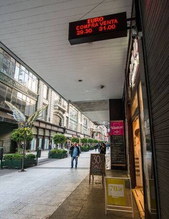 Buenos Aires, Argentina - April 6, 2019: Currency exchange house in Buenos Airesのeditorial素材