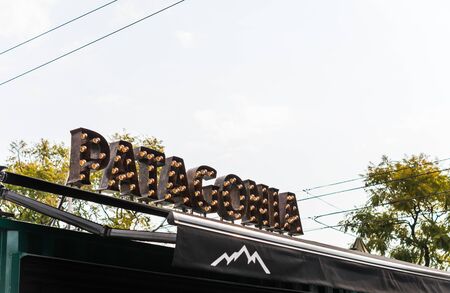 Buenos Aires, Argentina - September 8, 2018: Sign of Patagonia beer brandのeditorial素材