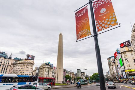 Buenos Aires, Argentina - November 25, 2018: City before G20 summitのeditorial素材