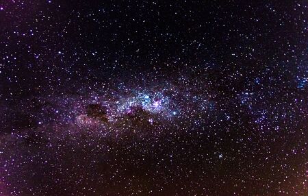 Starry sky photo of milky way, galaxies, and universe in the spaceの写真素材