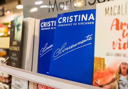 Buenos Aires, Argentina - May 26, 2019: Sinceramente, book by Cristina Kirchnerのeditorial素材