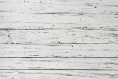 Vintage retro rustic white wood background backdrop with old textureの写真素材