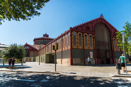 Barcelona, Spain - August 2, 2019: Sant Antoni market in Raval neighborhoodのeditorial素材