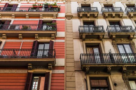 Classic Spanish architecture building on a sunny day.の写真素材