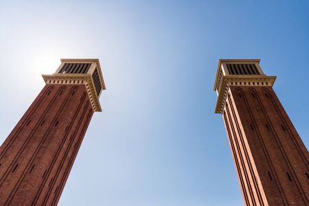 The Venetian Towers at Placa Espanya in Barcelona.