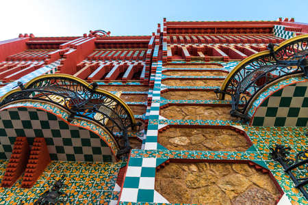Barcelona, Spain - August 4, 2019: Casa Vicens designed by Antoni Gaudiのeditorial素材