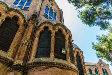 Complex of buildings of Hospital Sant Pau, modernism architecture, in Barcelonaの写真素材