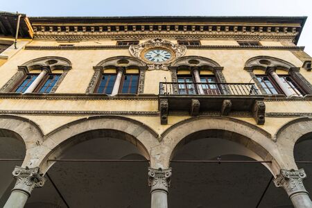 Many traditional colorful ancient Italian architecture houses.の写真素材