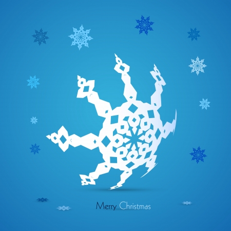 Blue Vector Merry Christmas Backgroundのイラスト素材