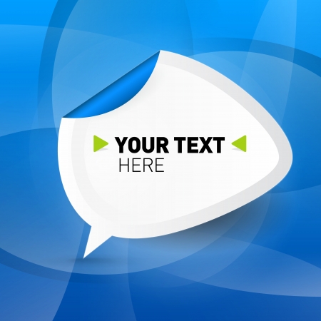 Blue vector abstract background with sticker to place text on のイラスト素材