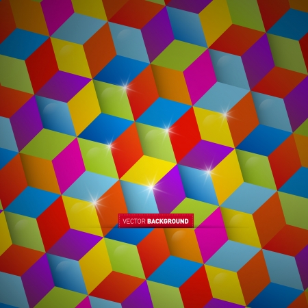 Abstract colorful vector square background のイラスト素材