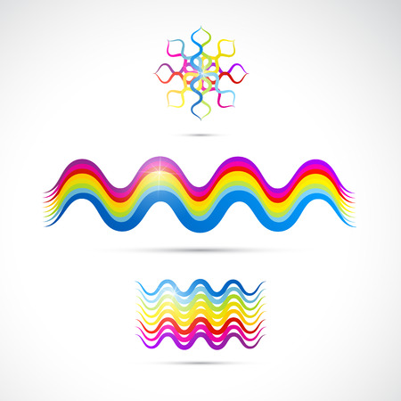 Colorful abstract vector shapes のイラスト素材
