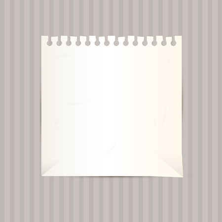 Vector Empty White Paper Sheet on Cardboar Backgroundのイラスト素材