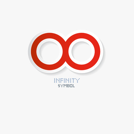 Red Paper Vector Infinity Symbolのイラスト素材