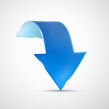 Abstract 3d Blue Arrow Iconのイラスト素材