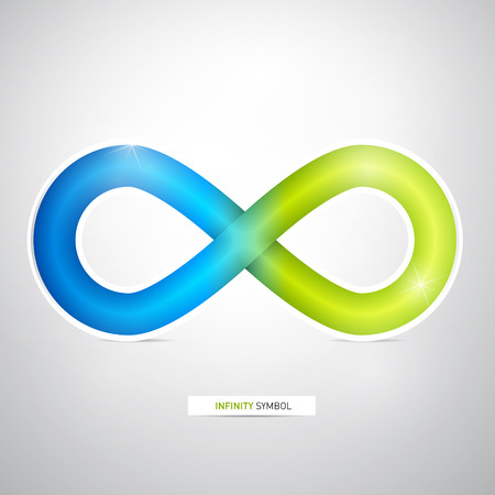 Blue, Green Abstract infinity symbolのイラスト素材
