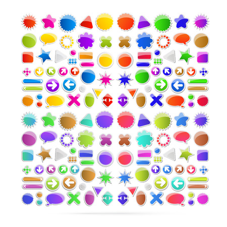 Labels, Tags Set のイラスト素材