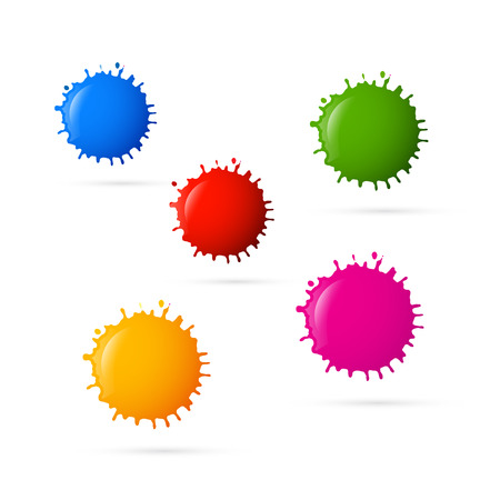 Colorful Vector Blots Icons のイラスト素材