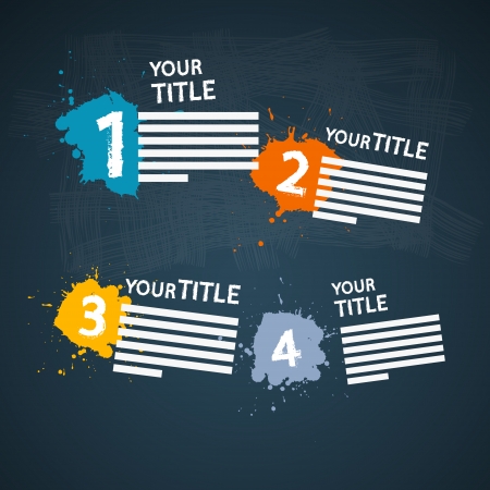 Vector Progress Steps for Tutorial, Infographicsのイラスト素材