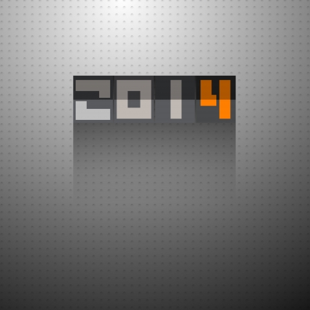 Vector Happy New Year Metal Backgroundのイラスト素材