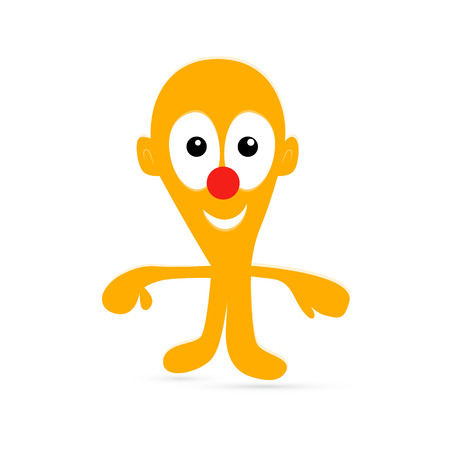 Orange Man Illustration Isolated on White Backgroundのイラスト素材
