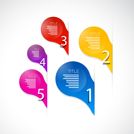 Vector Progress Steps for Tutorial, Infographicsのイラスト素材