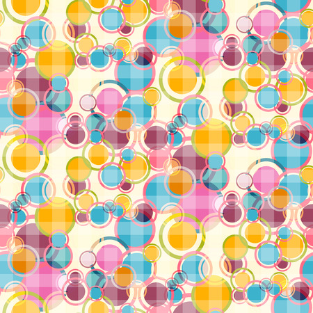 Abstract Retro Vector Circles Seamless Backgroundのイラスト素材