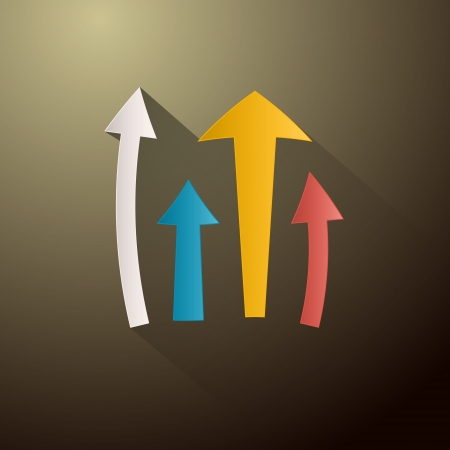 Retro Vector Arrows on Dark Background のイラスト素材