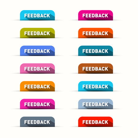 Vector Feedback Icons Set Isolated on White Backgroundのイラスト素材