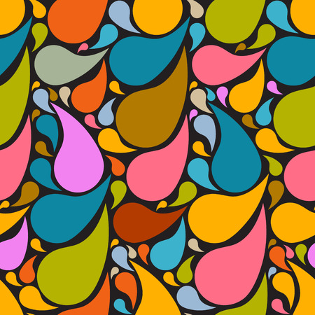 Colorful Retro Abstract Liquid Seamless Pattern - Background のイラスト素材