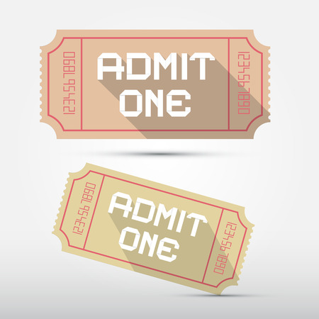 Vector Admit One Ticket Illustrationのイラスト素材