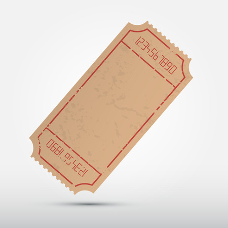 Vector Empty Ticket Illustration Isolated on Grey Backgroundのイラスト素材