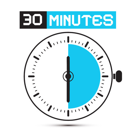 Thirty Minutes Stop Watch - Clock Illustrationのイラスト素材