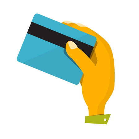 Hand with Credit Card Vector Illustrationのイラスト素材