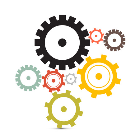 Cogs - Gears Illustration Isolated on White Backgroundのイラスト素材